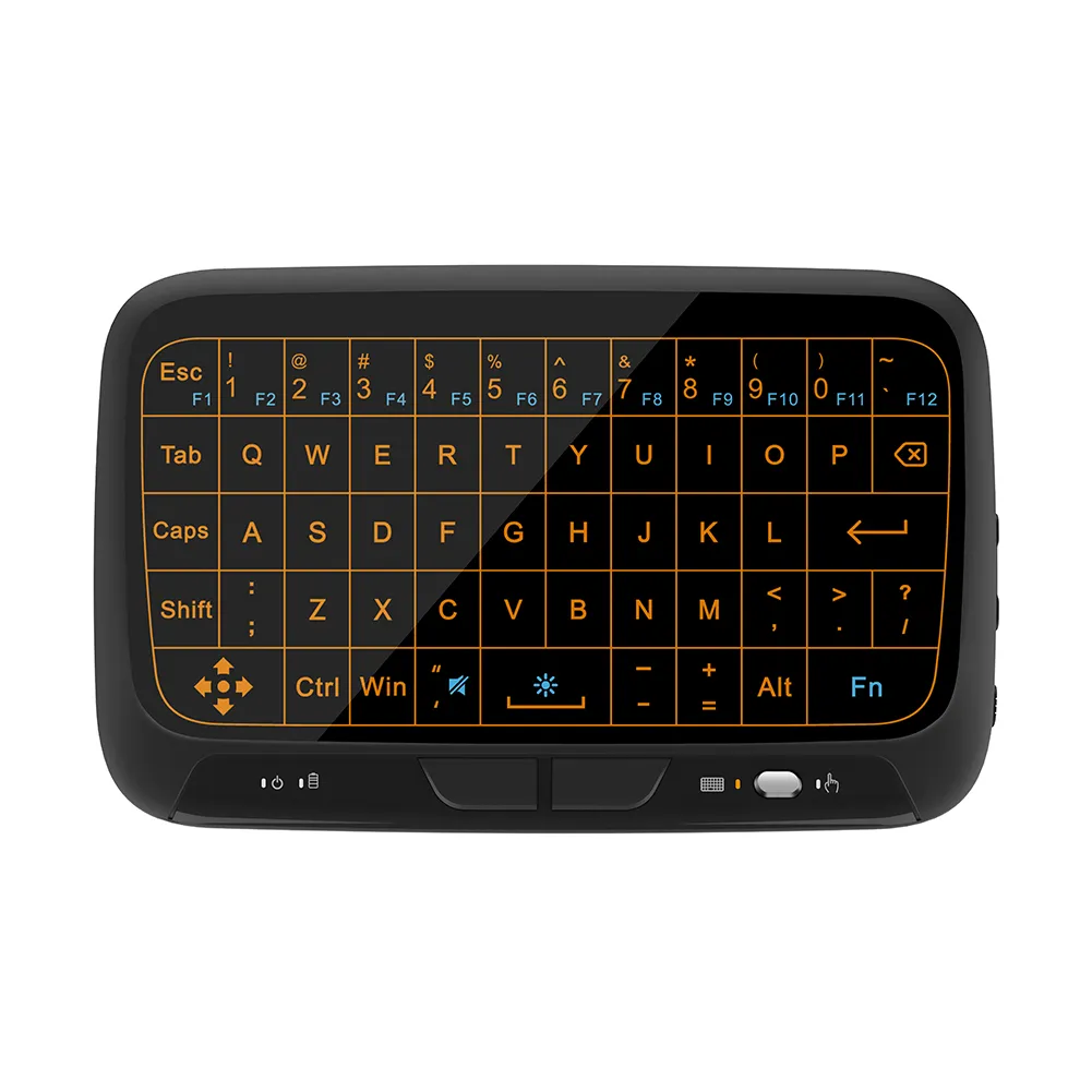 H18 Mini Full Touch Screen 2.4GHz Air Mouse Touchpad Backlight Wireless Keyboard Plug And Play Smart QWERTY Keyboard for IPTV