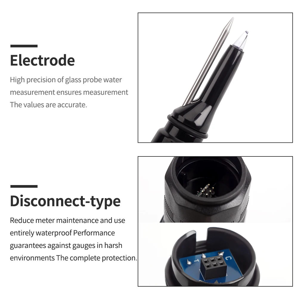 Food PH Meter 0.00~14.00pH Professional Temp pH Tester High Accuracy Sensor Soil Acidity Analyzer for Meat Canning Cheese Dough