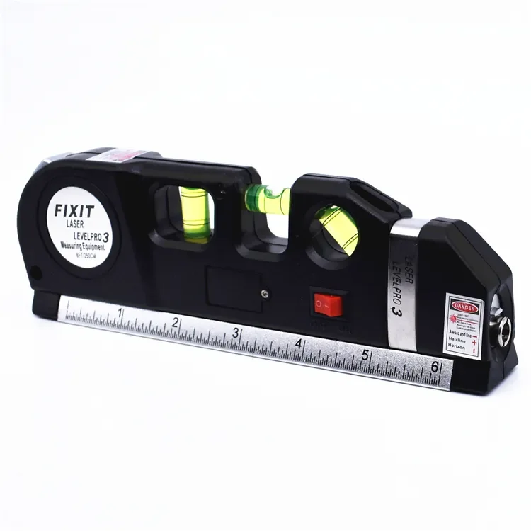 Laser Level Vertical Horizontal Tape Adjustable Multifunctional Standard Ruler Cross Lines Measuring Instrument With Tripod