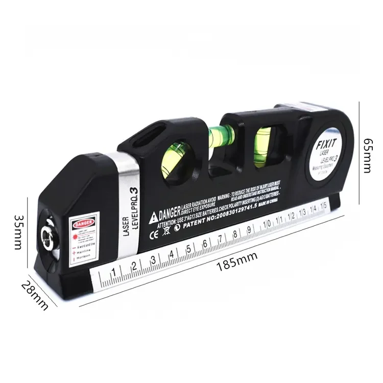 Laser Level Vertical Horizontal Tape Adjustable Multifunctional Standard Ruler Cross Lines Measuring Instrument With Tripod