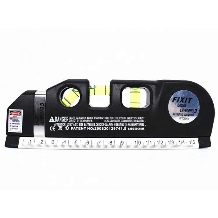 Laser Level Vertical Horizontal Tape Adjustable Multifunctional Standard Ruler Cross Lines Measuring Instrument With Tripod