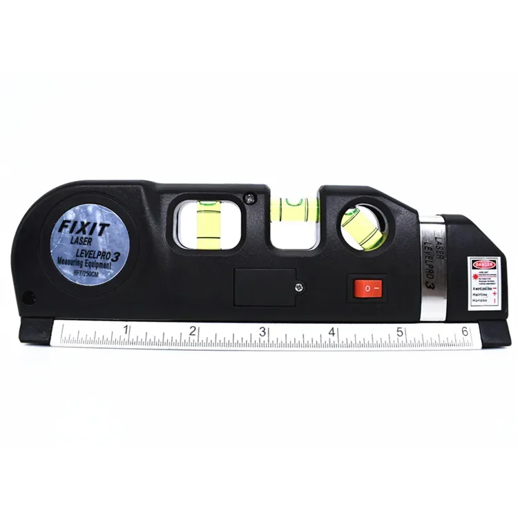 Laser Level Vertical Horizontal Tape Adjustable Multifunctional Standard Ruler Cross Lines Measuring Instrument With Tripod