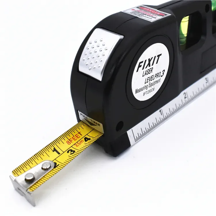 Laser Level Vertical Horizontal Tape Adjustable Multifunctional Standard Ruler Cross Lines Measuring Instrument With Tripod