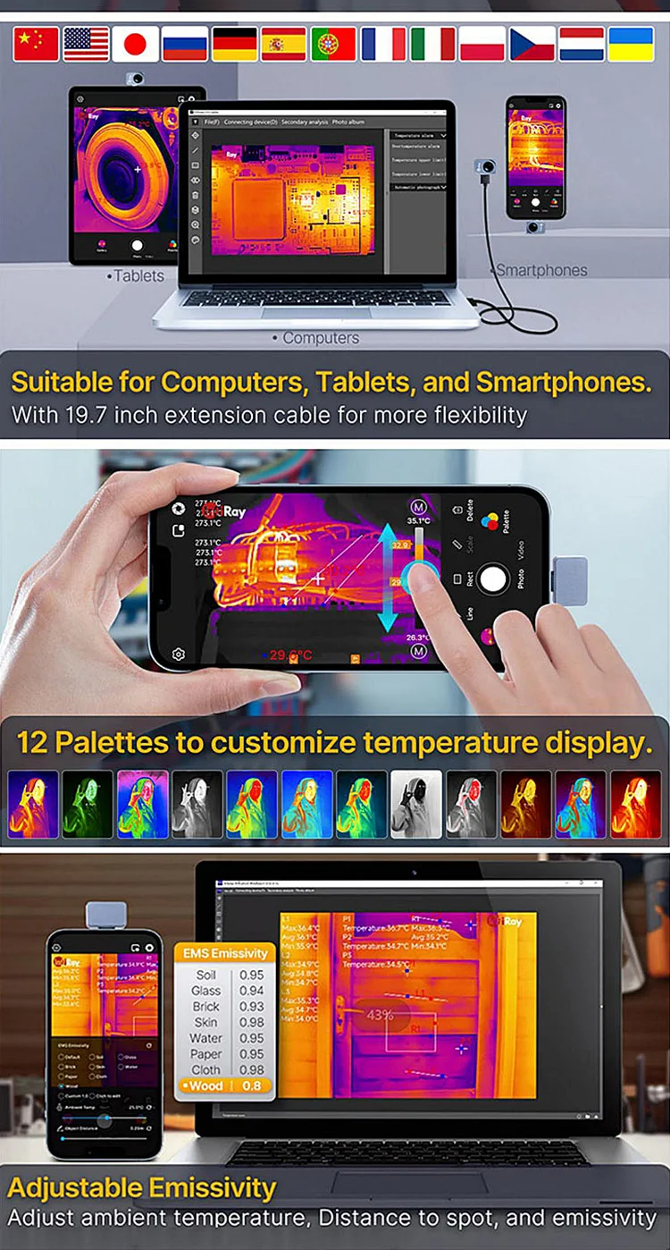 -20℃—600℃ Thermal Thermographic Camera  P2 Pro Xinfrared Infrared Imaging Imager  for Phones InfiRay