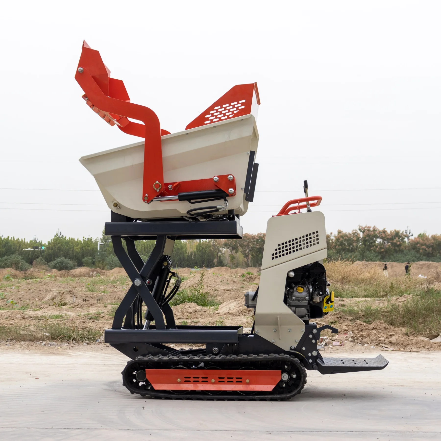 Agriculture Farm Use Mini Dumpers Max Loading Weight Horizontal Transport 1Ton Mini Dumper Tracked Vehicle