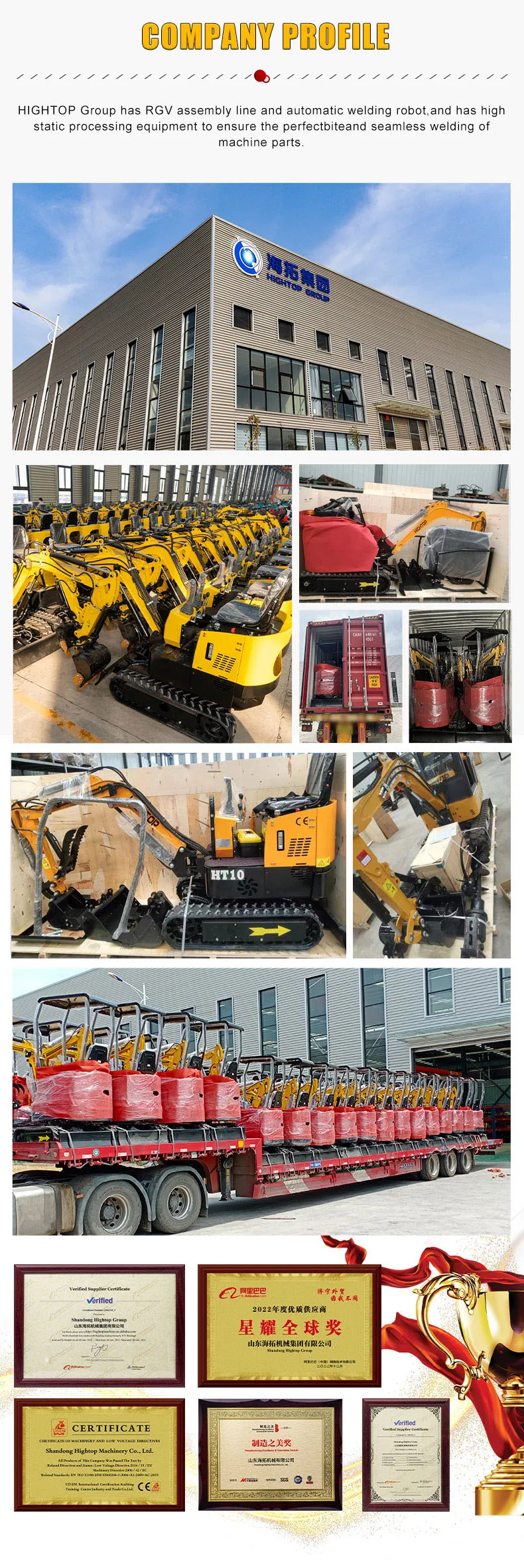 2200kg Hydraulic Digger Machine Mini Agricultural Excavator  crawler excavator for sale China mini excavator digger good price