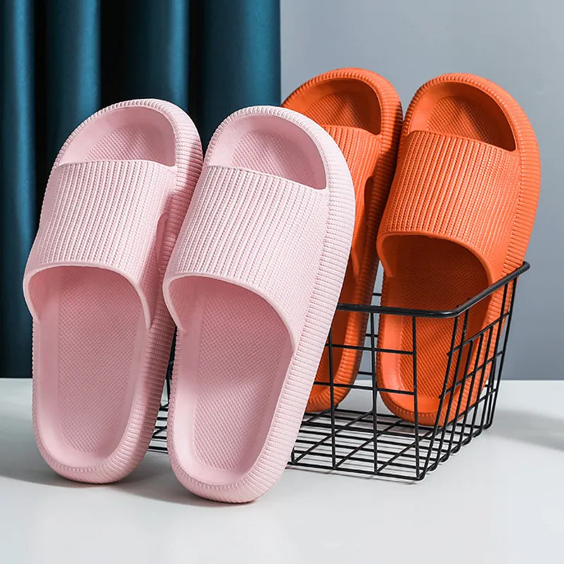 Thick Platform Bathroom Home Slippers Women Fashion Soft Sole EVA Indoor Slides Woman Sandals 2023 Summer Non-slip Flip Flops