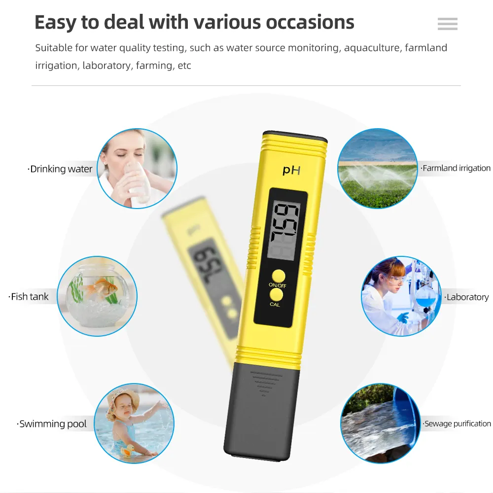 TDS Meter 0-9990ppm Digital PH Meter 0.01 PH High Precision Pen Water Tester TDS&PH Meter 0-14 PH LCD PPM Tester Aquarium Filter