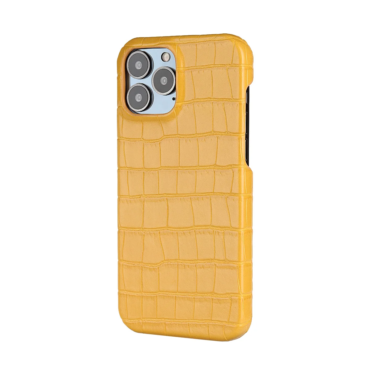 Crocodile Grain Leather Case For iPhone 15 13 14 11 12 Pro Max 13 Mini XR X XS Suede Lining Hard PC Shockproof Cover