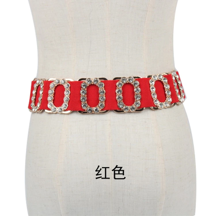 New ladies elastic waistband handmade rhinestone belt fashion women's accessories, the best wedding party jewelry