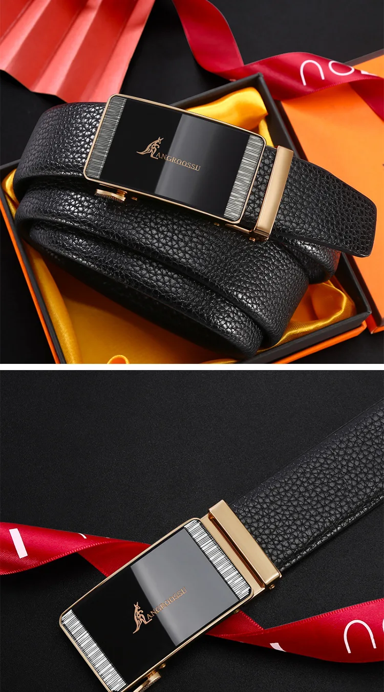 Luxury 3.5cm Width PU Leather Designer Brand Outdoor Men Belt Soft Real Casual Accessories Women Black Belt
