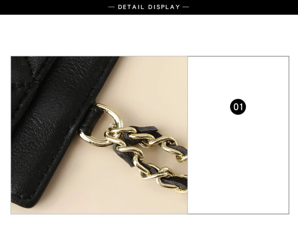 Luxury Brand Designer Card Holder Sheepskin Work Document Bag Diamond Women's Fashion ID Name Card Neck Chain Employee Card Bags