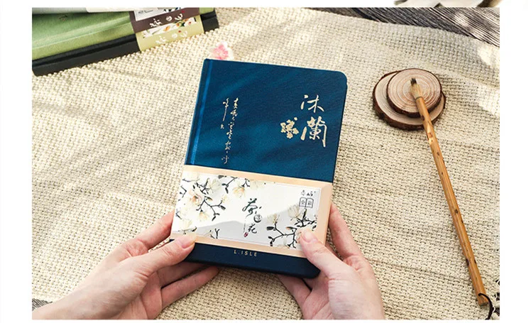 Creative Colorful Page Notebook Chinese Style Hardcover Diary Books Weekly Planner Handbook Color Inside Page for Students