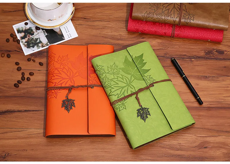 A7/A6/A5 Travelers Vintage Notebook PU Leather Blank Kraft Diary Note Book Journal Sketchbook Stationery School Office Supplies