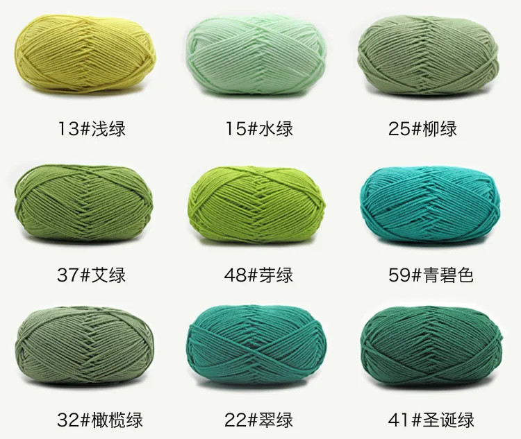 50g/Set 4ply Milk Cotton Knitting Wool Yarn Needlework Dyed Lanas For Crochet Craft Sweater Hat Dolls At Low Price