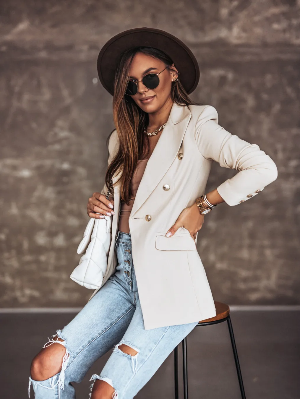 Spring New Thin Women Fashion White Black Blazers and Jackets 2024 Button Office Suit Coat Ladies Elegant Outwear Chic 17880