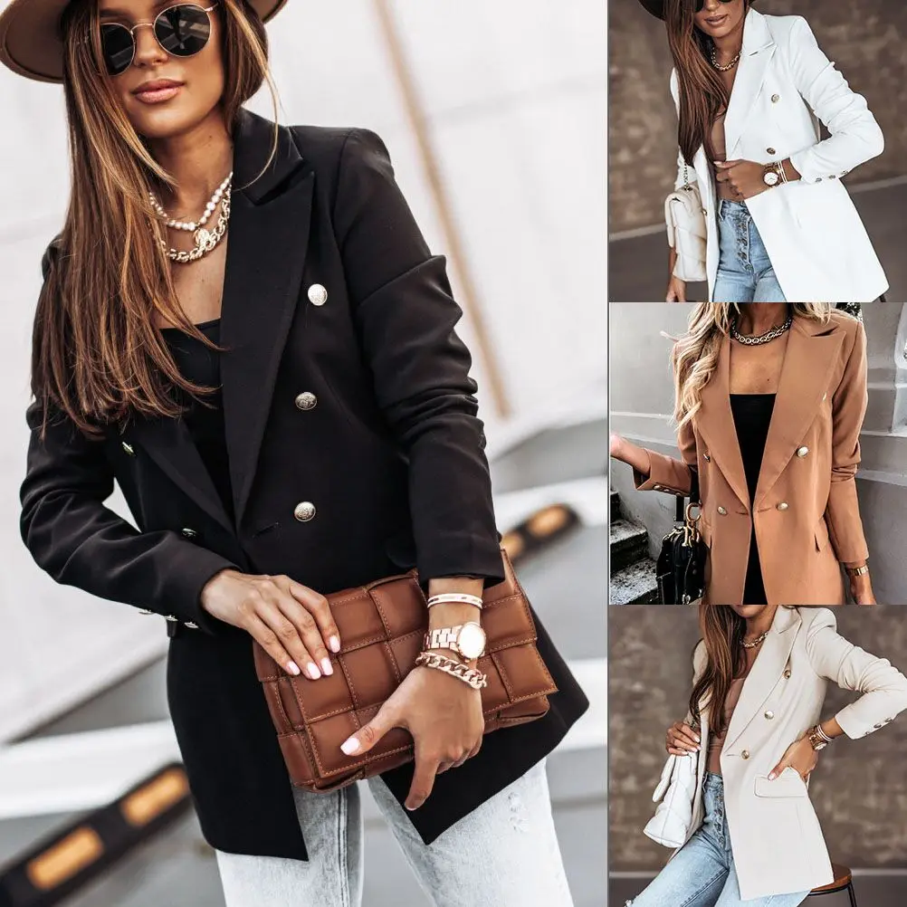 Spring New Thin Women Fashion White Black Blazers and Jackets 2024 Button Office Suit Coat Ladies Elegant Outwear Chic 17880