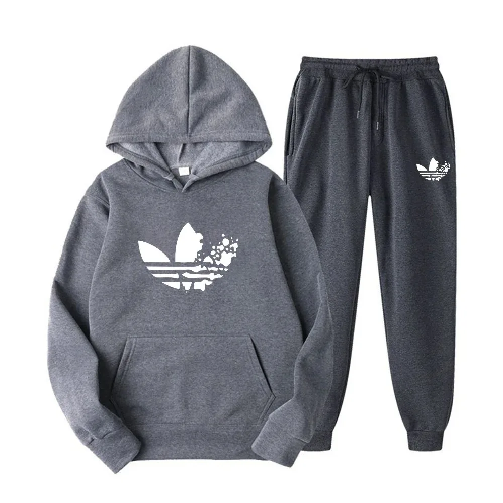 Men Tracksuit 2 Pieces Set Jogging Suit Autumn Winter Cotton Pullover 2YK Women Hoodies Sweatpants Outfits Sweatshirts Clothing