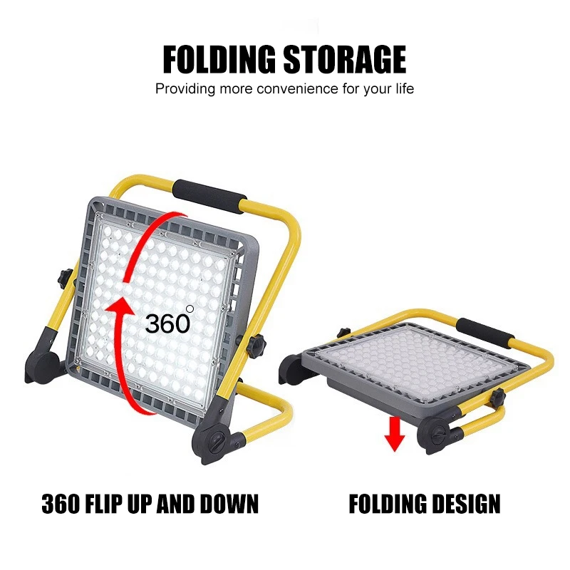 Powerful LED Floodlight Rechargeable Emergency Lighting Outdoor Camping Tent Lamp Portable IP66 Waterproof Work Repair Lighting