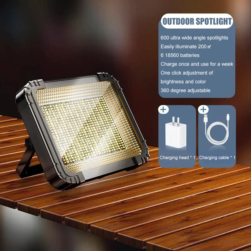 600LED Portable lantern Tent Light 12000mah Rechargeable Lantern Emergency Night Market Light Waterproof Outdoor Camping Lamp