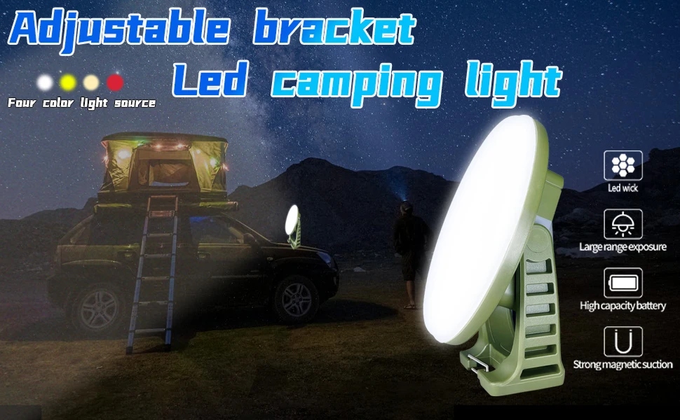 16500mAh Rechargeable Camping Light with Red Flash LED Camping Lantern Portable IP54 Tent Light Power Failure Emergency Lantern