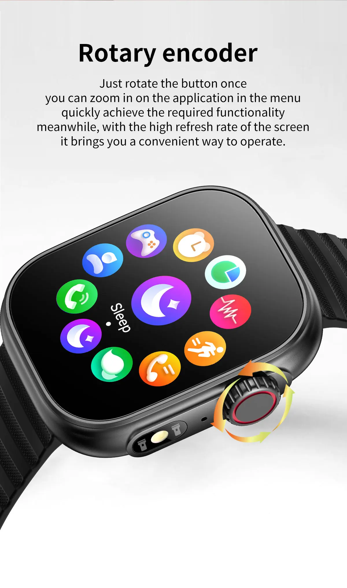 Smart Watch Bracelet 2.01 AI Voice Sleep Heart Rate Blood Pressure Bluetooth Phone Music Fitness Women Men 100+ Sport Mode Watch