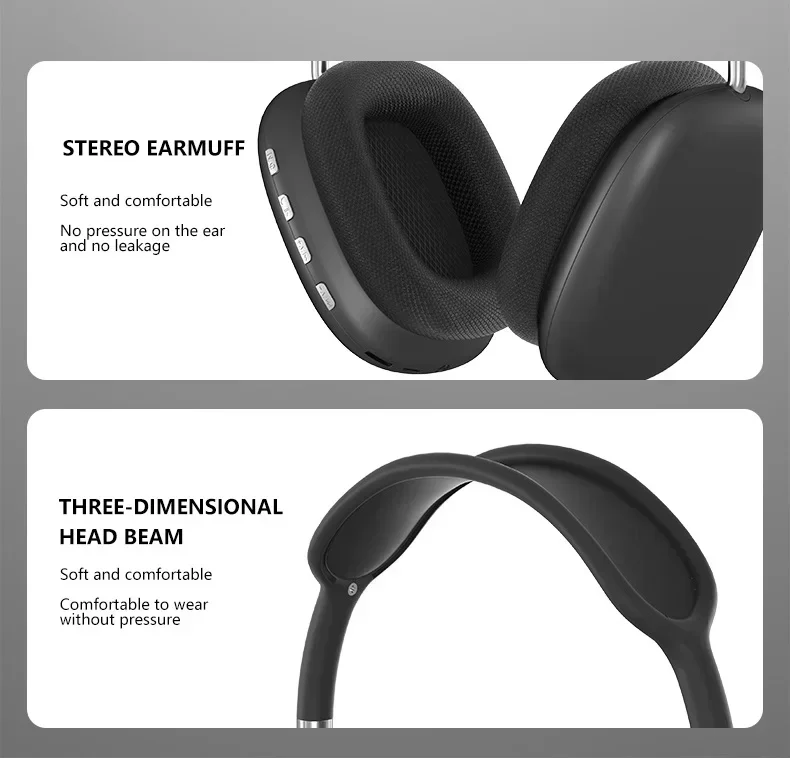 P9 Wireless Bluetooth Headphones With Mic Noise Cancelling Headsets Stereo Sound Earphones Sports Gaming Headphones Supports TF