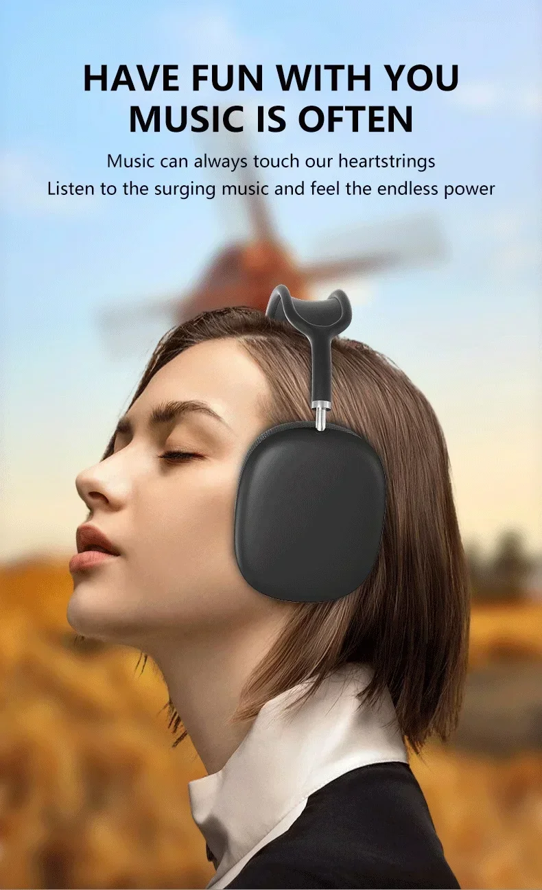 P9 Wireless Bluetooth Headphones With Mic Noise Cancelling Headsets Stereo Sound Earphones Sports Gaming Headphones Supports TF