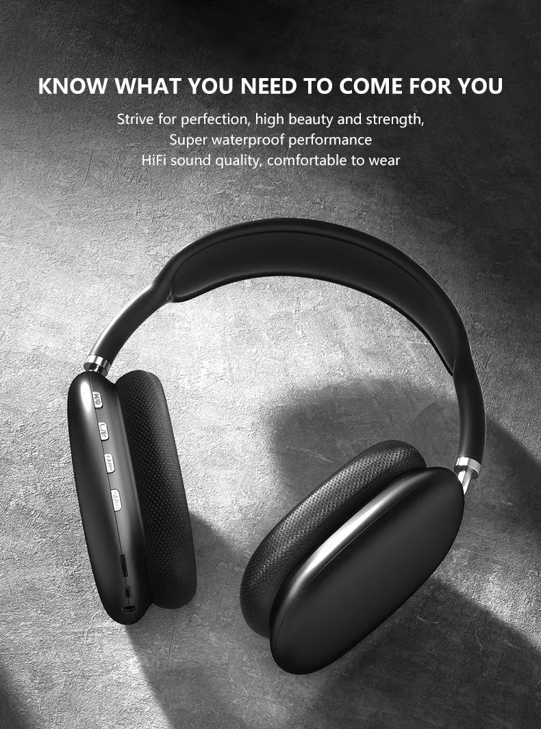 P9 Wireless Bluetooth Headphones With Mic Noise Cancelling Headsets Stereo Sound Earphones Sports Gaming Headphones Supports TF