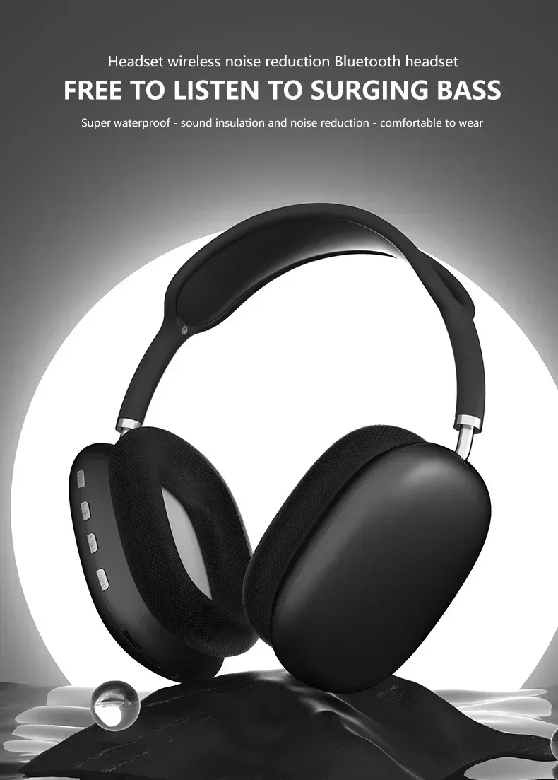 P9 Wireless Bluetooth Headphones With Mic Noise Cancelling Headsets Stereo Sound Earphones Sports Gaming Headphones Supports TF