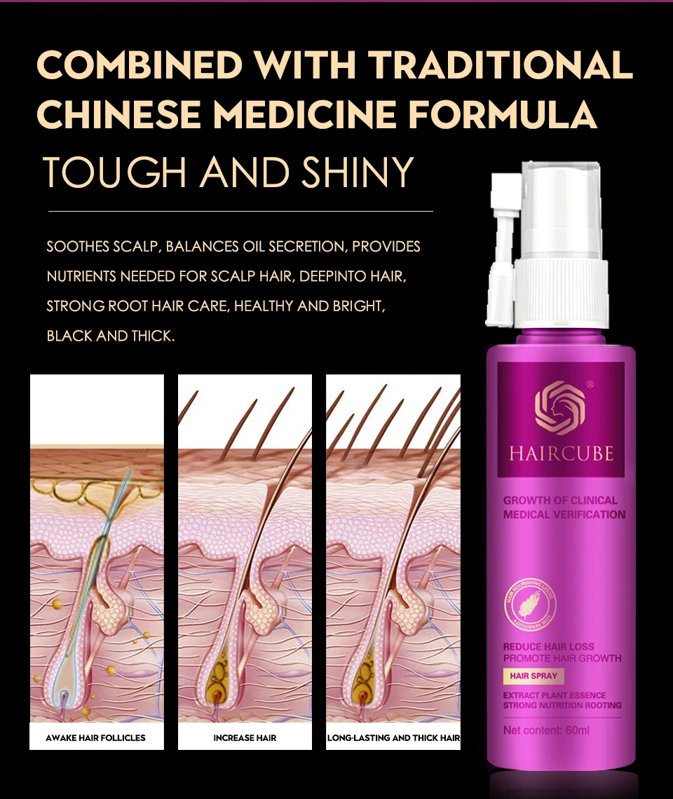 Treatment Hair Growth Spray Serum Anti Hair Loss Essential Oil Products Fast Prevent Hair Thinning Dry Frizzy Repair Loss