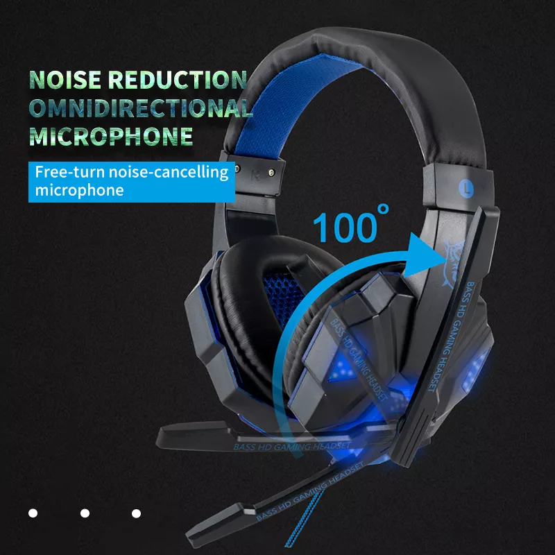 Professional Led Light Wired Gaming Headphones With Microphone For Computer PS4 PS5 Xbox Bass Stereo PC Gaming Headset Gifts