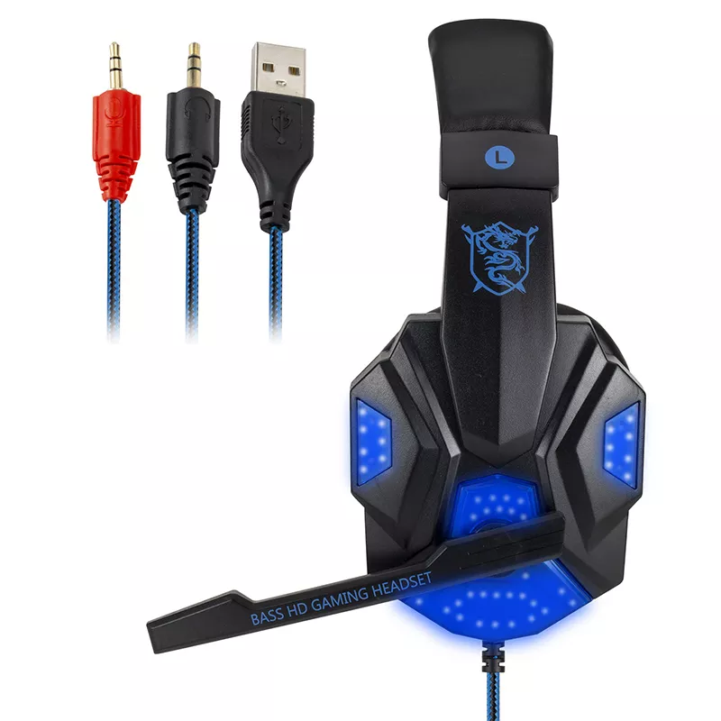 Professional Led Light Wired Gaming Headphones With Microphone For Computer PS4 PS5 Xbox Bass Stereo PC Gaming Headset Gifts