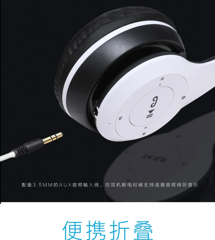 Bluetooth 5.0 Wireless Headphone Foldable HIFI Stereo Bass Earphone Kid Girl Helmet Gift With Mic USB Adaptor For iPhone TV Game