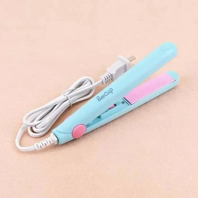 Mini Hair Straightener Clipboard Small Power Plug Curling Hair Straight Hair Girls Air Bangs Portable Hair Straightener