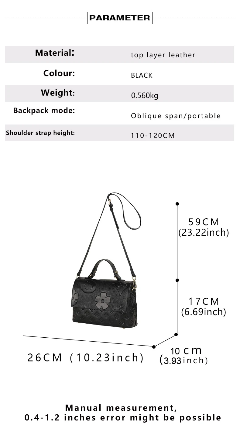 Top layer cowhide bag 2024 New fashionable versatile summer handbag Women's bag Genuine leather one shoulder crossbody bag