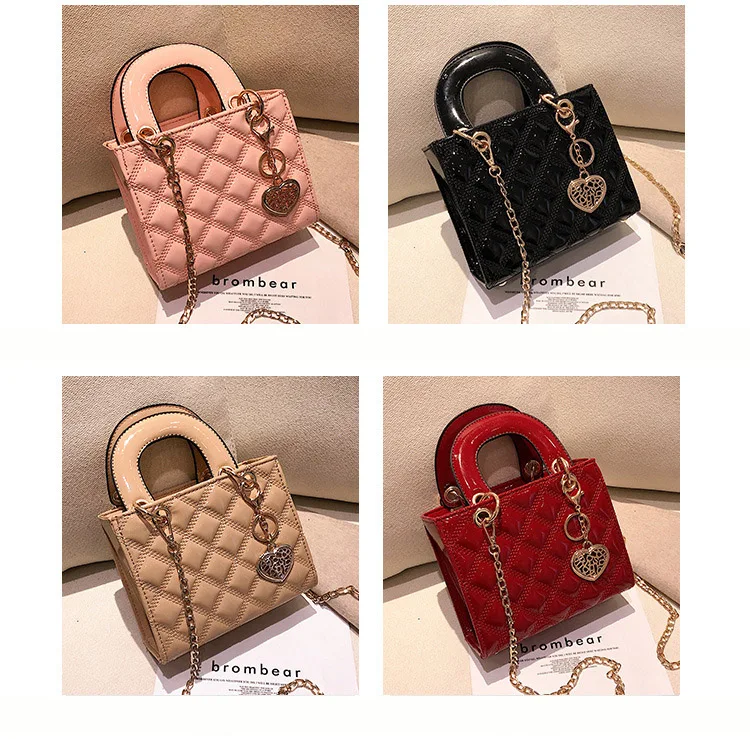 High Quality Designer Women Shoulder Bag Brand Luxury Handbag Clutch Diamond Stripe Chain Crossbody Bag Female Travel Hand Purse