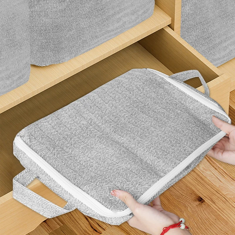 Clothes Quilt Dust Bag With Handle Foldable Moistureproof Large Capacity Storage Bag With Lids Moving Storage Packing Quilt Bag