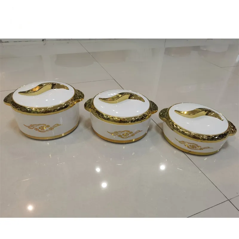 3Pcs/Set 1.5/2/2.5 Liter Food Warmer Thermal Insualtion Hot Pot Ramadan Event Lunch Box For Wedding Family Party