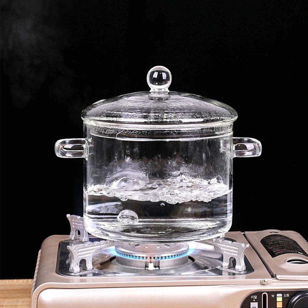 Glass Stewpot For Kitchen Cooking Pots Kitchen Saucepan Stove Pot Transparent Thickened Soup Porridge Pot For Kitchen Cookware