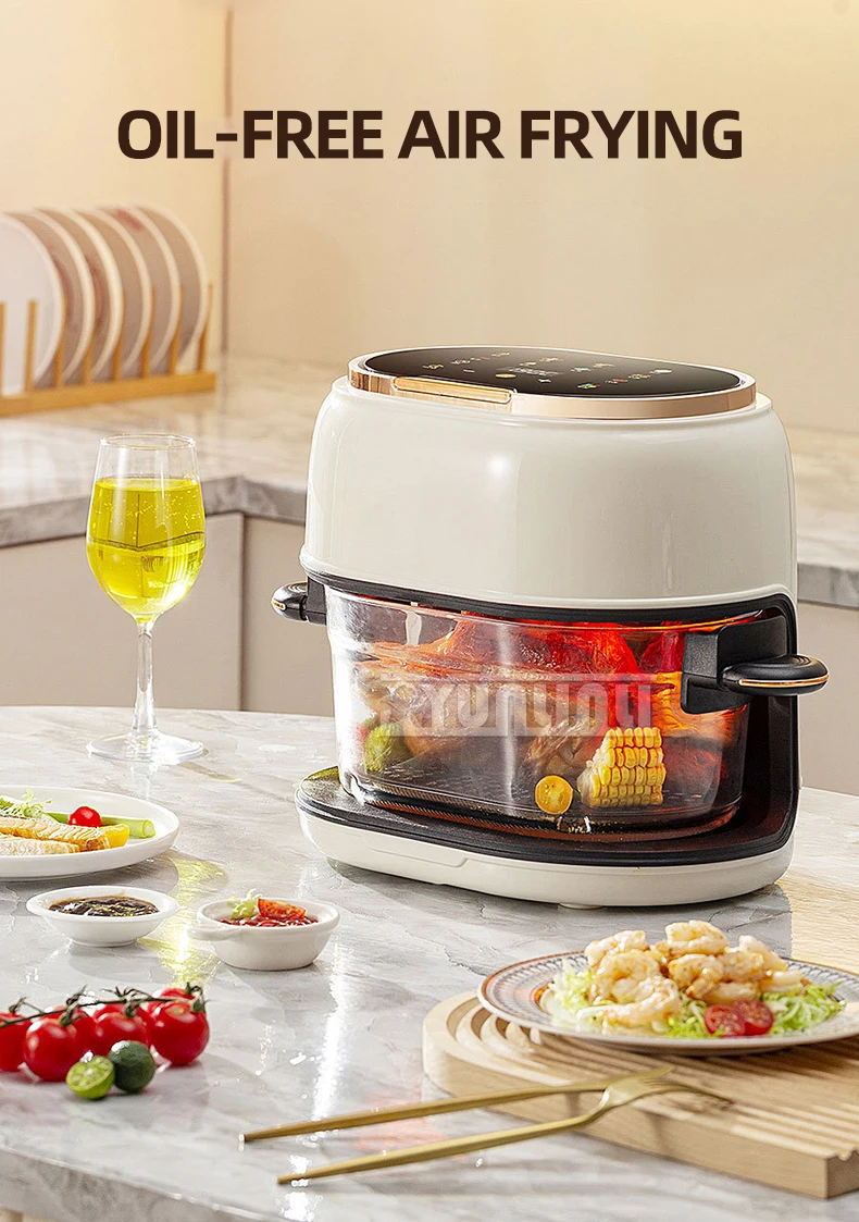 Multi-functional Intelligent Oil-free Cooking 4L Electric Fryer Household Transparent Visible Air Fryer