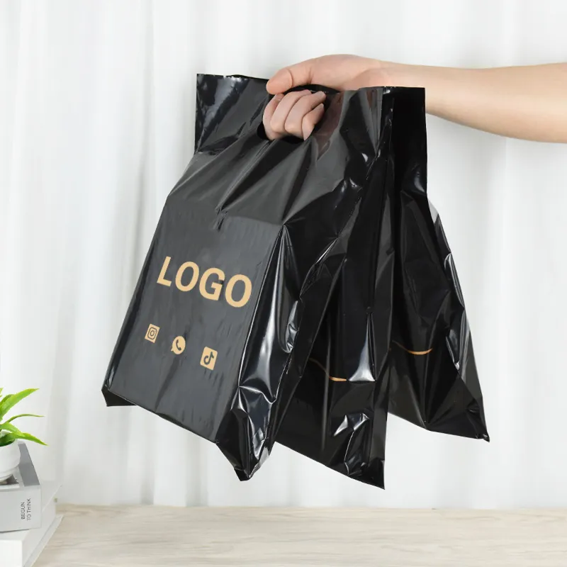 200Pcs/lot Print One Color Logo on One Side Advertising Gift Bags Packaging Bags for Small Business Customize Logo Personal Bags