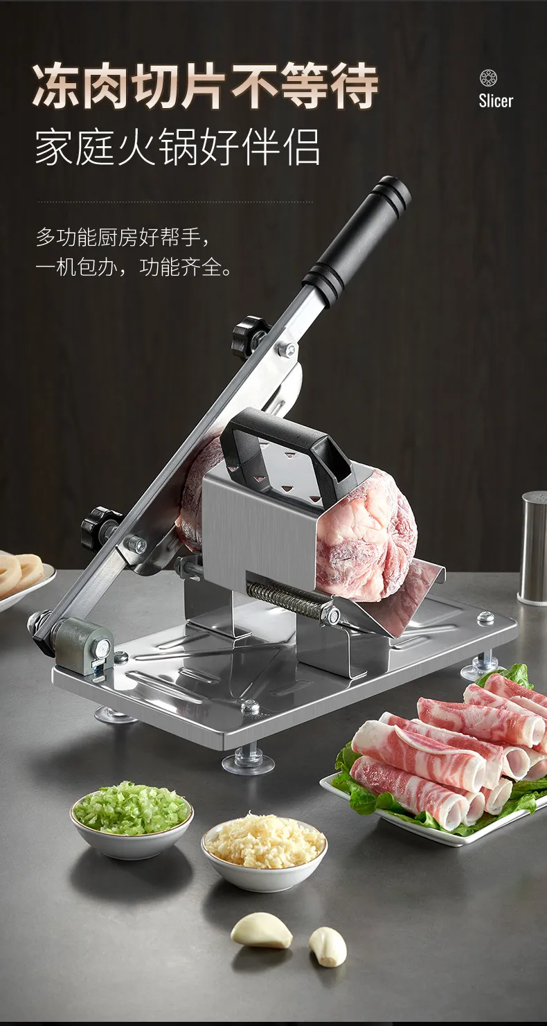 Table Slicer Frozen Meat Cutting Machine Beef Herb Mutton Rolls Cutter Fruit Vegetable Easy Slicer Kitchen Accessories
