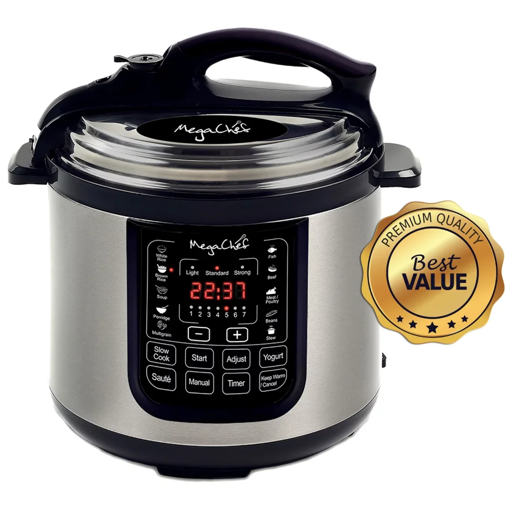 8 Quart Electric Pressure Cooker With 13 Pre-set Multi Function Features