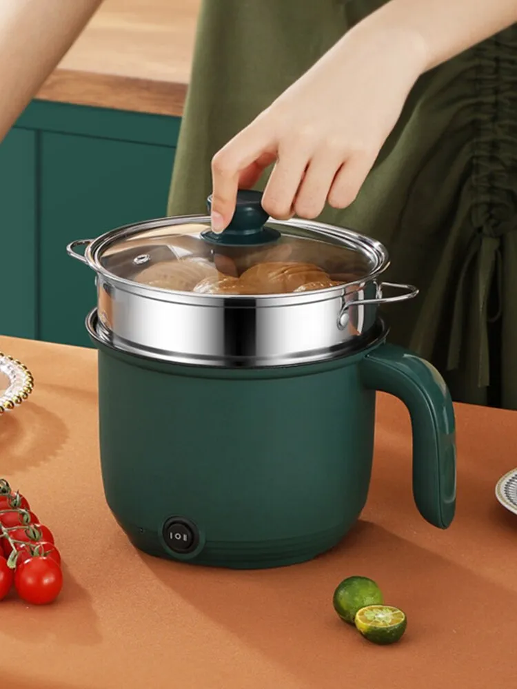 1.5L Capacity Mini Home Cooking Pot Multifunctional Rice Cooker Non Stick Pan Safety Material Potable Stockpot Utility Electrice