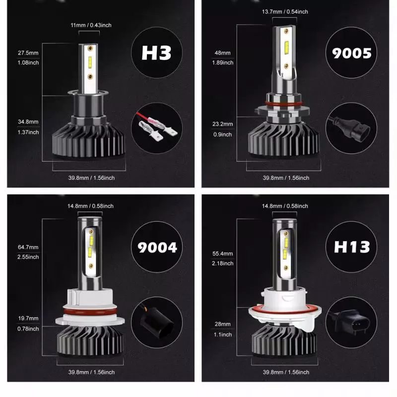 Heyword 26000lm 160W 1860 CSP chip 3000k/4300k/6000k/8000k Car LED Headlight   h4 h7 h1 LED headlights 9005 H7  h11 led light