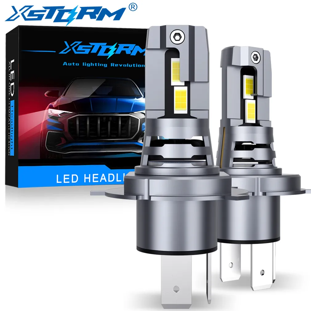 XSTORM H4 LED Headlight Bulbs Canbus 9003 HB2 High Low Beam 20000LM Super Bright Car Lights 24 CSP Turbo Led Diode Lamps 12V