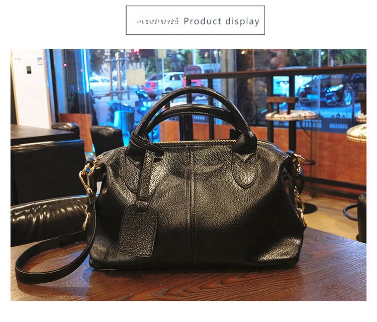 2024 New Fashion designer bag  Trendy Leather Tote BagSoft Leather tote Boston Bag with Zipper Luxury women bag Shoulder bag