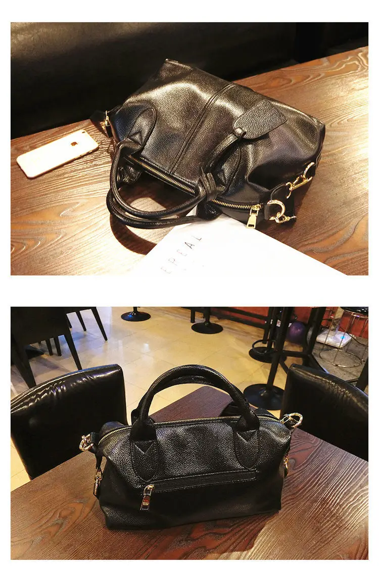 2024 New Fashion designer bag  Trendy Leather Tote BagSoft Leather tote Boston Bag with Zipper Luxury women bag Shoulder bag