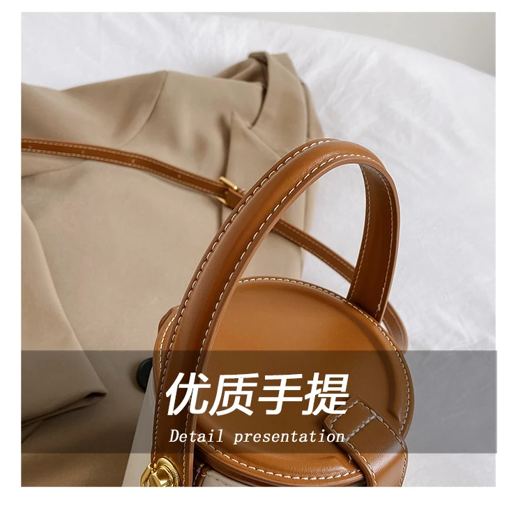 New Fashion Design Box Shape Cross Body Bag Female Short Handle Bag Cowhide Leather Women Small Shoulder Bag Bucket Bag